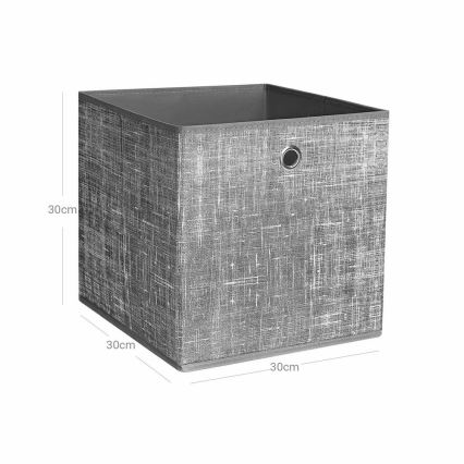 Säilytyslaatikko 6 kpl CURAN 30x30x30 cm harmaa