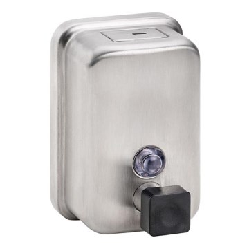 Saippua-annostelija 9,7 x 15 cm, ruostumaton teräs/hopea