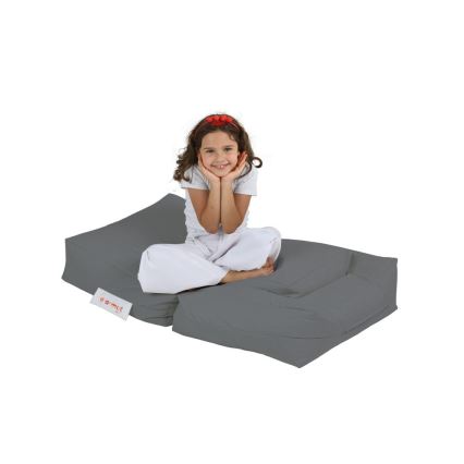 Säkkituoli jalkatuella 65x40 cm harmaa