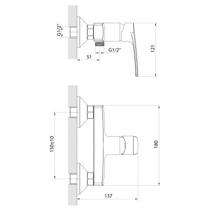 Samona - KORANA-suihkusekoitin, kiiltävä kromi