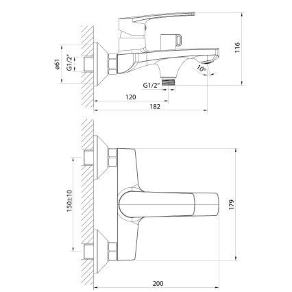 Samona - Kylpyammehana KORANA, kiiltävä kromi