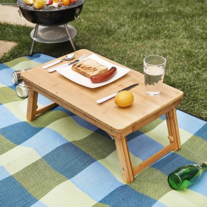 Sängylle säädettävä tietokonepöytä LAT, ruskea