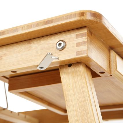 Sängylle säädettävä tietokonepöytä LAT, ruskea