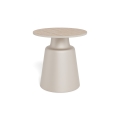 SANTORINI-sohvapöytä, halkaisija 45 cm, beige/harmaa/keramiikka