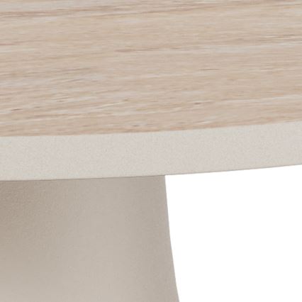 SANTORINI-sohvapöytä, halkaisija 45 cm, beige/harmaa/keramiikka