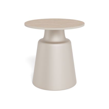 SANTORINI-sohvapöytä, halkaisija 45 cm, beige/harmaa/keramiikka