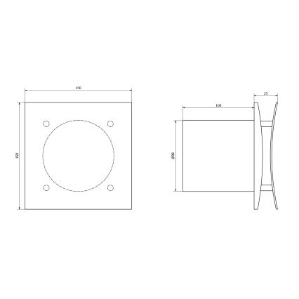 Sapho - aksiaalipuhallin EIRA 15W/230V valkoinen