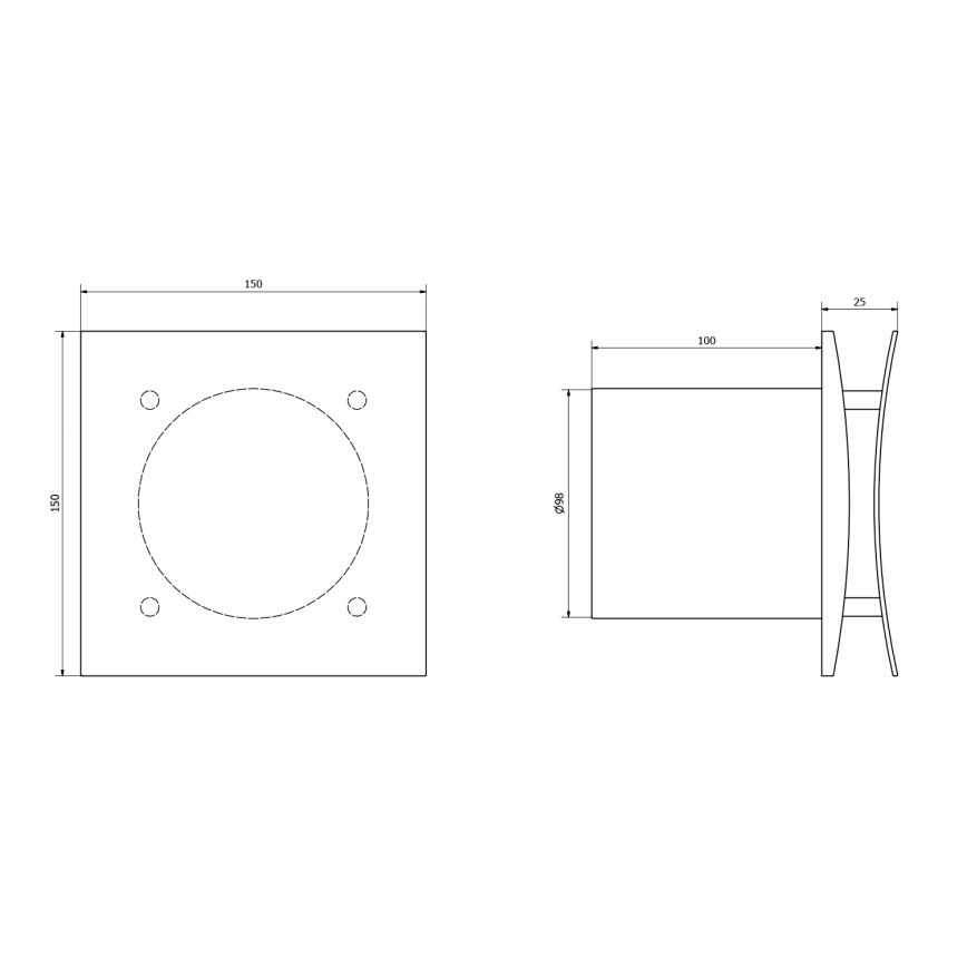 Sapho - aksiaalipuhallin EIRA 15W/230V valkoinen