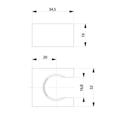 Sapho - Angular fixed shower pidin/matta musta