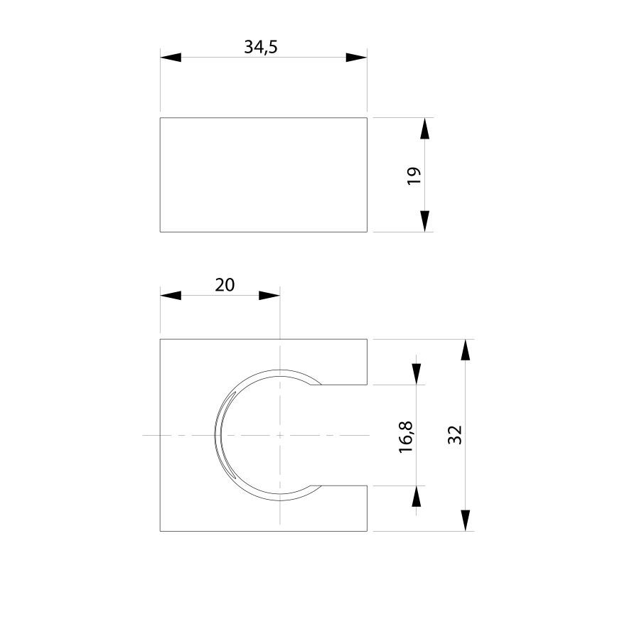 Sapho - Angular fixed shower pidin/matta musta