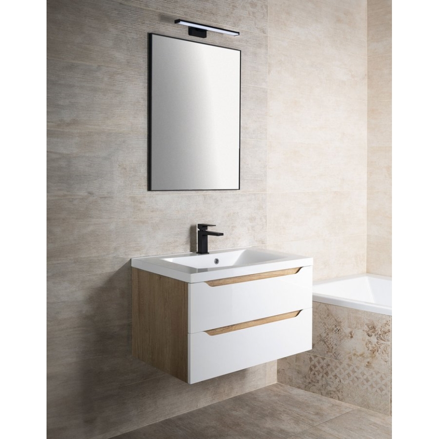 Sapho - AROWANA-kehyspeili 60x80 cm mattamusta