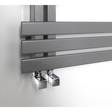 Sapho - CUBE kulmaventtiilien liitäntäsarja, 2 kpl, kiillotettu kromi