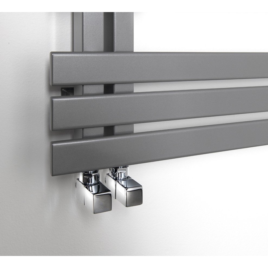 Sapho - CUBE kulmaventtiilien liitäntäsarja, 2 kpl, kiillotettu kromi