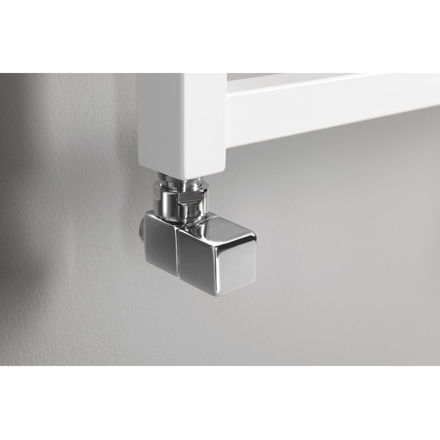 Sapho - CUBE kulmaventtiilien liitäntäsarja, 2 kpl, kiillotettu kromi