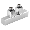 Sapho - CUBE TWIN keskiliitäntään sopiva venttiilisarja, kiiltävä kromi