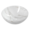 Sapho - DALMA tason päälle asennettava pesuallas halkaisija 42 cm keramiikka/Carrara/valkoinen