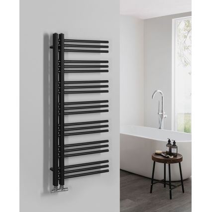 Sapho - DORLION kylpyhuoneen patteri 400 W 50x120x50 cm mattamusta