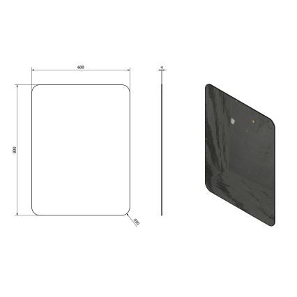 Sapho - ISHAPE-peili 60 x 80 cm