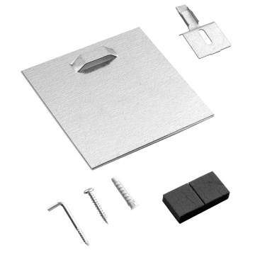 Sapho - Itsetarrallinen peilikiinnike 10x10 cm mattakromi