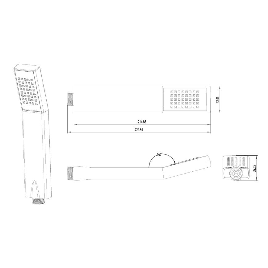 Sapho - Käsisuihku kiiltävä kromi