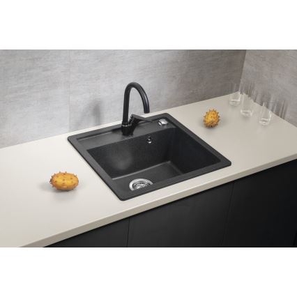 Sapho - Keittiöallas 53x50 cm graniitti/musta