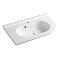 Sapho - Kulma-upotettava pesuallas PULSE 75x43 cm marmori/valkoinen