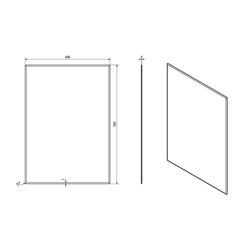 Sapho - Peili ACCORD 50x70 cm kirkas