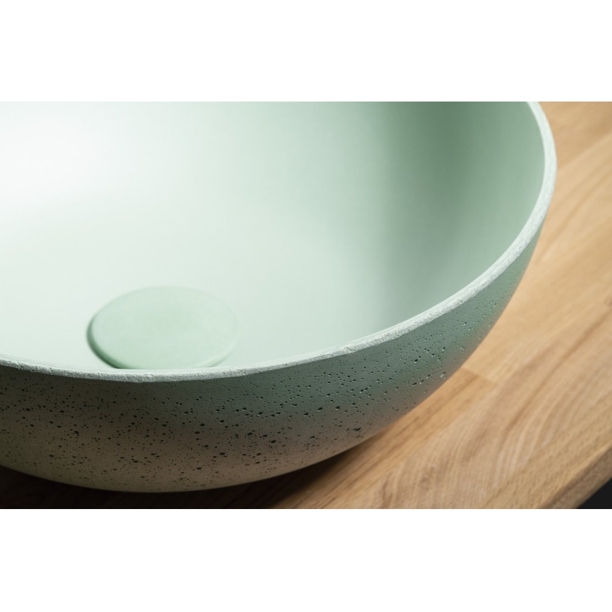 Sapho - Pesuallas FORMIGO, halkaisija 39 cm, betoni/vihreä