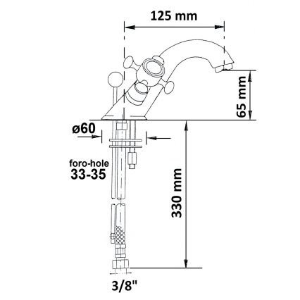 Sapho - Pesuallashana ANTEA, kultainen, klikkilukolla