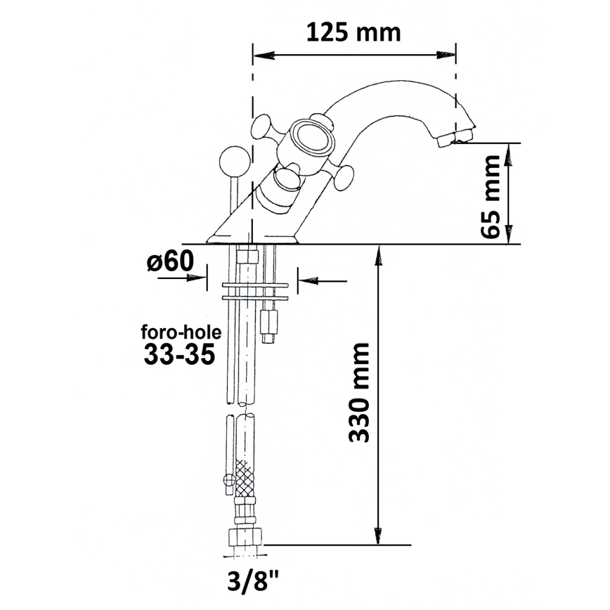 Sapho - Pesuallashana ANTEA, kultainen, klikkilukolla