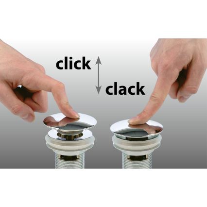 Sapho - Pesualtaan Click-Clack-pohjaventtiili DALMA Ø 6,7 cm, carrara