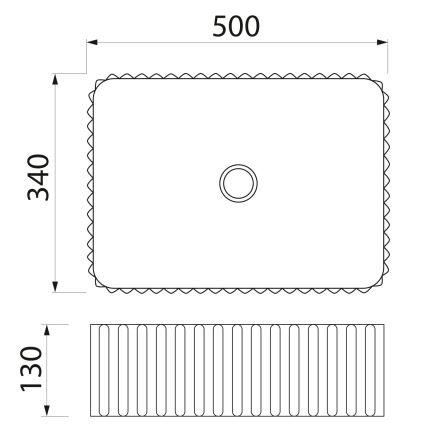 Sapho - PICOBELLO pesuallas pöytätasoon 50x34 cm keramiikka/valkoinen