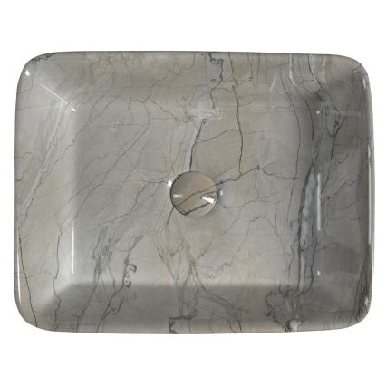 Sapho - Pöytätasolle asennettava pesuallas DALMA 47,5x37,5 cm keraaminen/harmaa