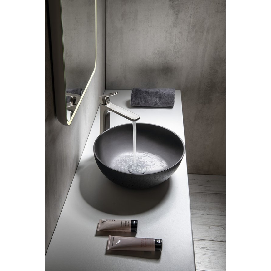 Sapho - Pöytätason pesuallas FORMIGO Ø 39 cm betoni/antrasiitti