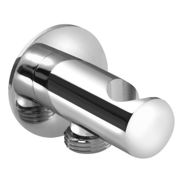 Sapho - Pyöreä kiinteä suihkuteline ulostulolla/kiiltävä kromi