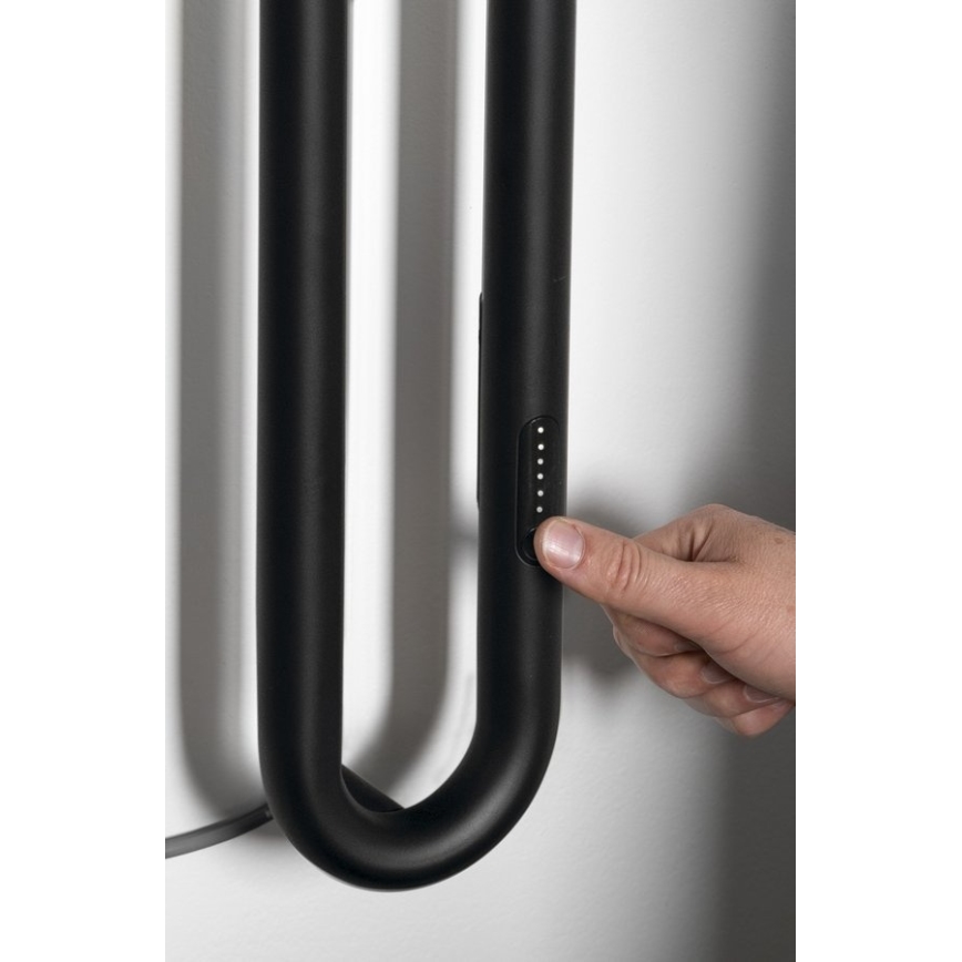 Sapho - Sähköinen pyyhekuivain ajastimella DUOPASSO 45 W 170 x 12 cm mattamusta