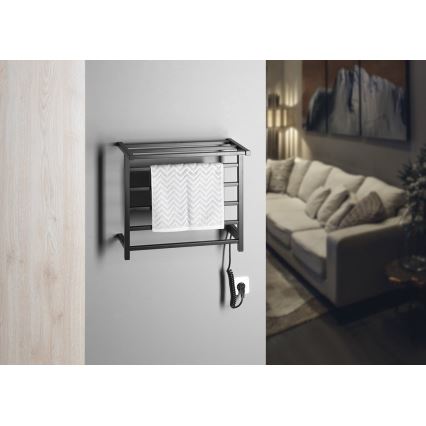 Sapho - Sähköinen pyyhekuivain ELZOR 60W 47x50 cm mattamusta