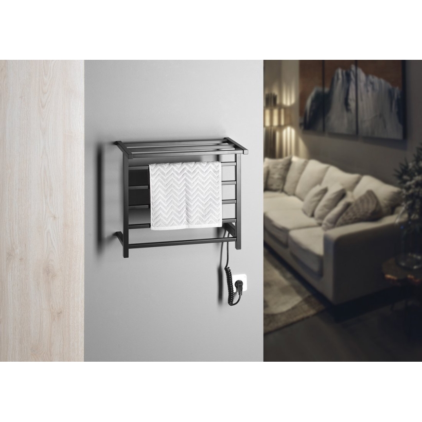 Sapho - Sähköinen pyyhekuivain ELZOR 60W 47x50 cm mattamusta