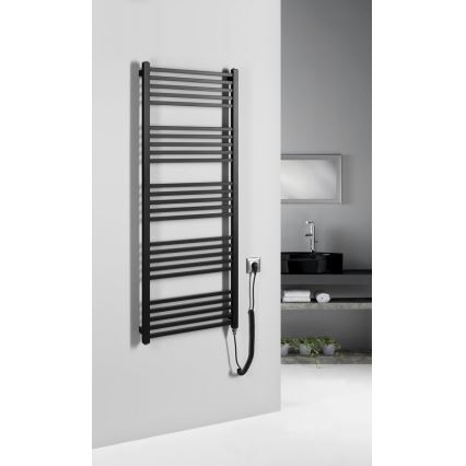 Sapho - Sähköinen pyyhekuivain METRO-E 500W 134x50 cm mattamusta