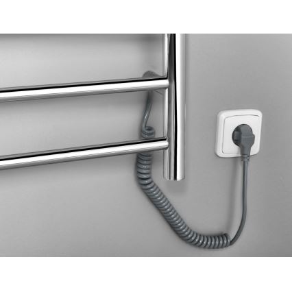 Sapho - Sähköinen pyyhekuivain REDONDO 130W/230V 150 cm kiiltävä kromi oikea pyöreä