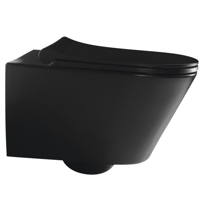 Sapho - seinään asennettava WC AVVA, keramiikka/musta