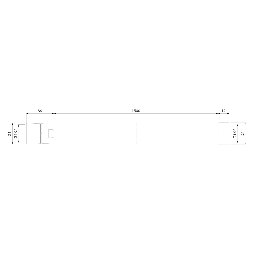 Sapho - Suihkuletku SOFTFLEX 150 cm kiiltävä kromi