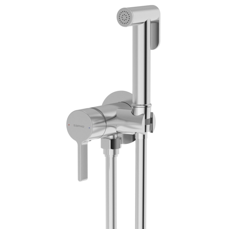 Sapho - Suihkulla varustettu bideehana piiloasennukseen ICONIC pyöreä/kiiltävä kromi