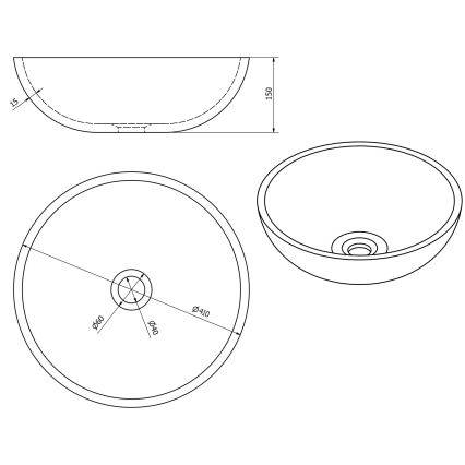 Sapho - Tasoallas PRIORI halkaisija 41 cm keramiikka/monivärinen