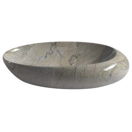 Sapho - Tasolle asennettava pesuallas DALMA 68x44 cm harmaa