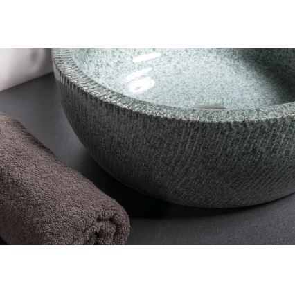 Sapho - Tasolle asennettava pesuallas PRIORI, halkaisija 42 cm, keraaminen/vihreä