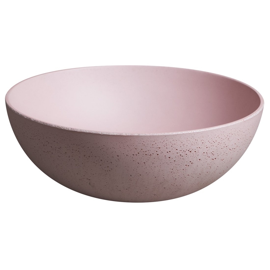 Sapho - Tasolle asetettava pesuallas FORMIGO Ø 39 cm betoni/vaaleanpunainen