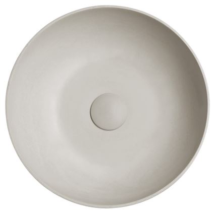 Sapho - Tason päälle asennettava pesuallas FORMIGO halkaisija 39 cm betoni/hiekanvärinen