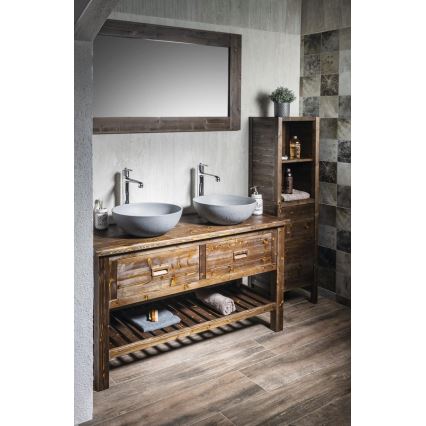 Sapho - Tason päälle asennettava pesuallas FORMIGO Ø 39 cm, betoni/mattaharmaa