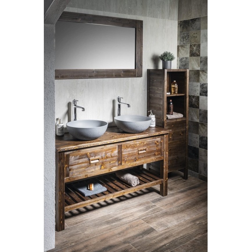 Sapho - Tason päälle asennettava pesuallas FORMIGO Ø 39 cm, betoni/mattaharmaa